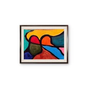 Modern Expressionist Original Abstract Paper 14x11 B Perry Rowell